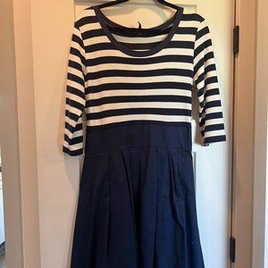 Navy Striped Dress